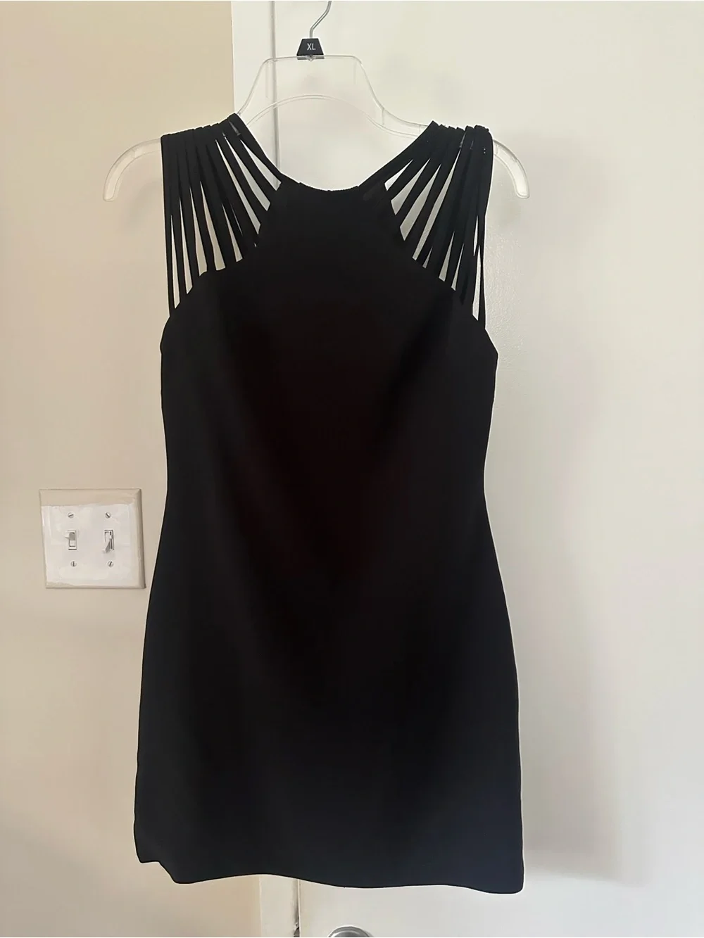 Dress the Population Sleeveless Black Strappy-Neck Bodycon Dress - Picture 2 of 5